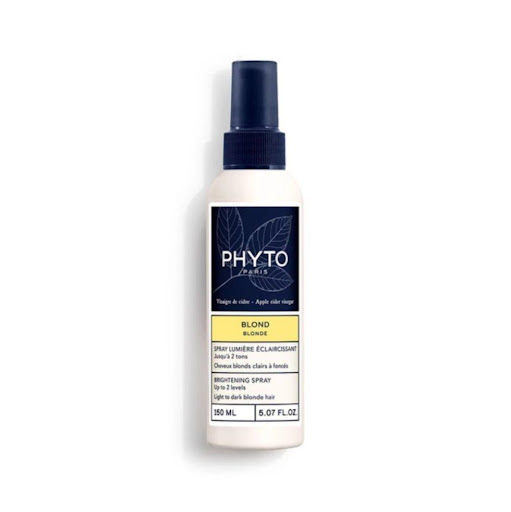 Phyto Spray Luminosidad Aclarador Hasta 2 Tonos 150ML Phyto caja x 1 El spray que aclara hasta 2 tonos* el cabello rubio claro a oscuro, sin resecarlo. Sólo para adultos.