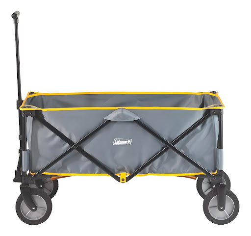 Carrito Playero Coleman Cuatro Ruedas Gris/Amarillo COLEMAN Caja x 1 DESCRIPCIÓN DEL PRODUCTOCargar su equipo al lugar de campamento es aún más fácil con Coleman® Camp Wagon. Este vagón duradero y resistente tiene 5 pies cúbicos. ft. de espacio de carga, perfecto para 