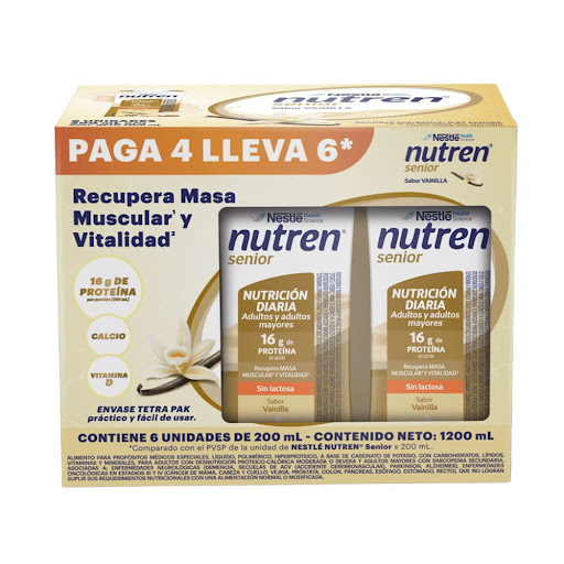 Bebida Líquida Nutren Senior Vainilla Caja x 6 Und