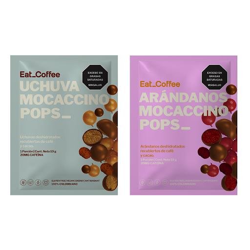 Dúo pack Pops Uchuvas y Arándanos Eat Coffee Caja con snacks individuales x 2 Dos frutas diferentes. Dos sabores diferentes. Misma funcionalidad que combinan el cacao y café especial colombiano en versión individual.