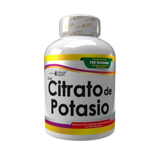 Citrato de Potasio x100 – Hidratación y Salud Muscular NATURAL HEALTH PASTILLERO x 1 Suplemento sin sabor que ayuda a mantener el equilibrio electrolítico, favorece la hidratación y apoya el buen funcionamiento muscular. Ideal para complementar rutinas activas y el bienestar diario.