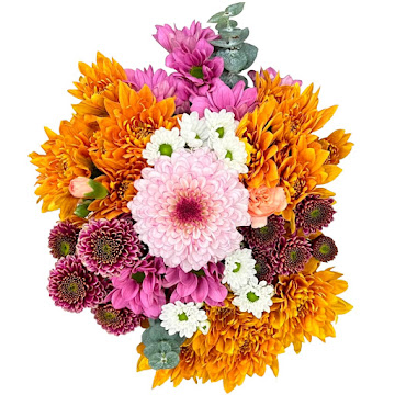 Ramo de Flores El Capiro Amor De Mamá Crisantemos y Girasoles x 1 und  