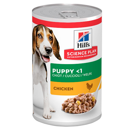 LATA HILLS C PUPPY CHICKEN 13 OZ Hills  x 1 Hill's Science Plan alimento para cachorros con pollo es un alimento completo para cachorros desde el destete hasta 1 año de edad y para perras en gestación y lactación.