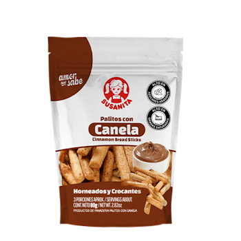 Palitos con Canela   Susanitas Paquete x 80 gr  