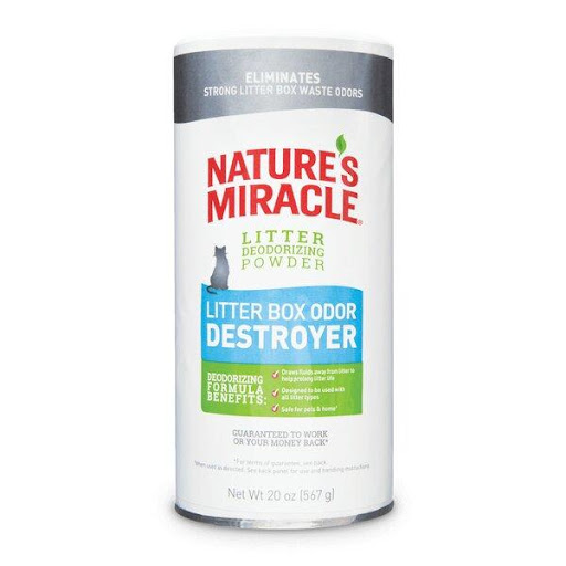 NATURE MIRACLE GATO POLVO DESTRUCTOR DE OLORES CAJA ARENA 20 Oz NATURE MIRACLE  x 1  