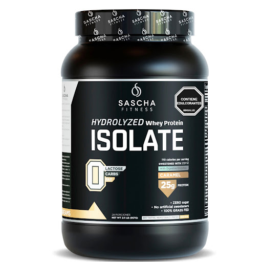 Proteina Isolate Sascha Fitness Caramelo Frasco x 957 gr