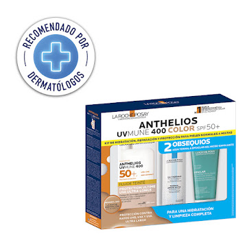 Anthelios Uvmune Color x 50 ml + Agua Termal + Gel Purificante Effaclar x 1 und  