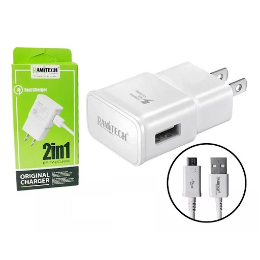 Cargador De Pared Carga Rápida 2 En 1 Con Cable Micro USB GENERICO Unidad x 1 undefined