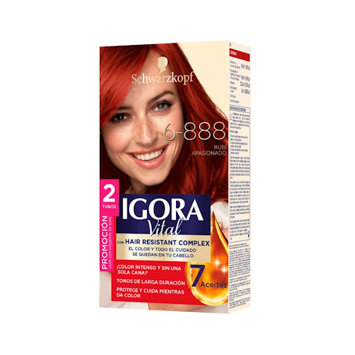Tinte Igora Vital 6-888 Rubi Apasionado Caja x 1 und