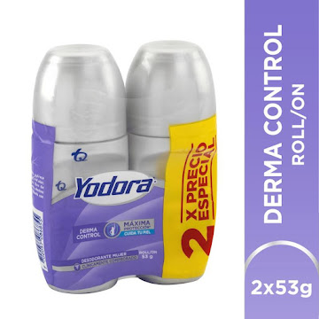 Desodorante Roll On Mujer Derma Control 53 gr x 2 und  