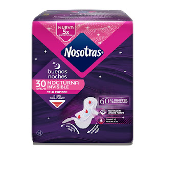 Toallas Higiénicas Nosotras Buenas Noches Invisibles Rapisec x 30 und  