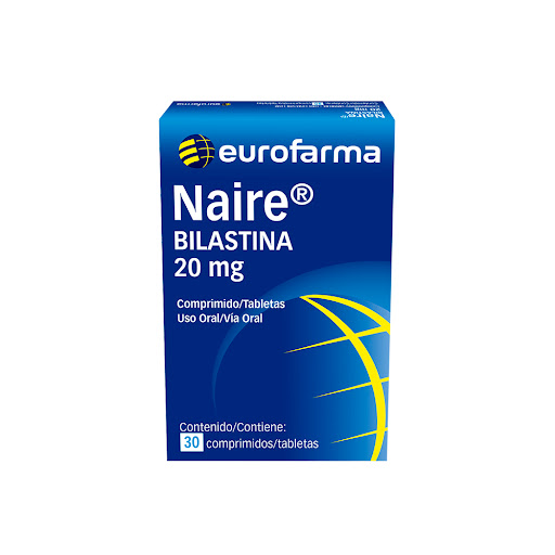 Naire Bilastina 20mg Eurofarma Caja x 30 Tabletas