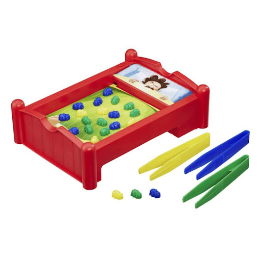 Pulgas Locas Hasbro Gaming  x 1 El Juego de Mesa Pulgas Locas de Hasbro es una divertida competencia de rapidez y coordinación en la que los jugadores deben atrapar, con pinzas, las pulgas de su color que saltan en una cama vibrator