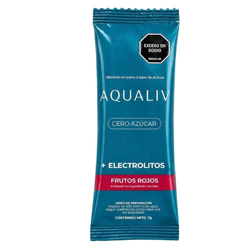 Aqualiv Electrolitos Sin Azúcar Sabor Frutos Rojos Sobre x 7 Gr En Polvo