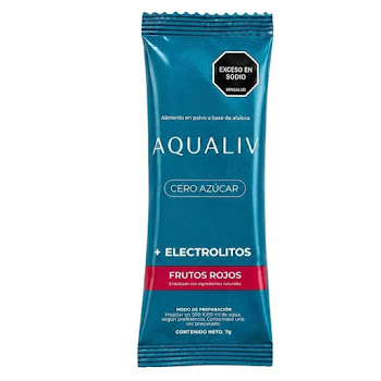Aqualiv Electrolitos Sin Azúcar Sabor Frutos Rojos Sobre x 7 Gr En Polvo  