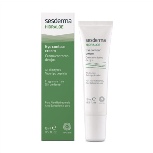 Contorno de Ojos Sesderma Hidraloe 15Ml Sesderma Tuvo plástico x 1 Crema de textura ligera, no grasa y sin perfume que posee propiedades hidratantes, descongestionantes, calmantes y regenerantes gracias a sus principios activos (aloe vera, ácido láctico, ácido hialur