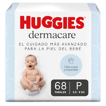 Pañales Huggies Dermacare 1/P Paquete x 68 und  