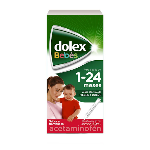Dolex Bebés Acetaminofén 160mg/5ml Sabor Frambuesa Haleon Jarabe Frasco x 60 ml