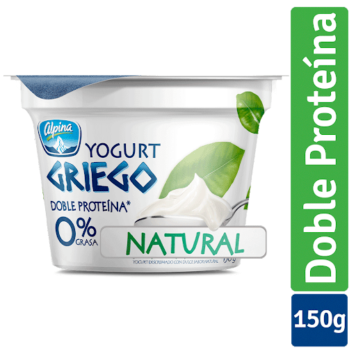 Yogurt Alpina Griego Mezclado Sabor Natural 0% Grasa x 150 gr