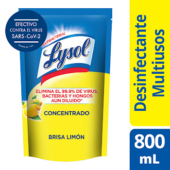 Desinfectante Lysol Para Pisos Antibacterial Aroma Brisa Limón x 800 ml  