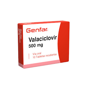 Valaciclovir 500 mg Genfar Caja x 10 Tabletas  