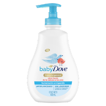 Jabón Dove Baby Líquido Corporal Humectación Enriquecida Frasco x 400 ml  