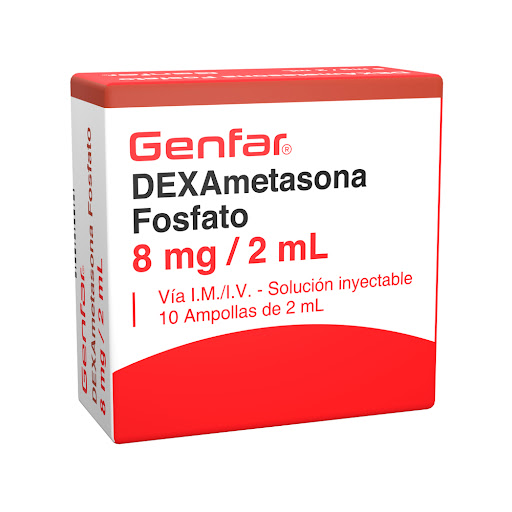 Dexametasona Genfar 8mg/2mg Caja x 10 Ampollas