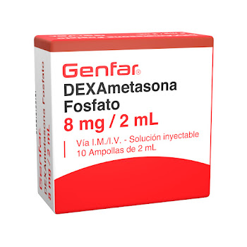Dexametasona Genfar 8mg/2mg Caja x 10 Ampollas  