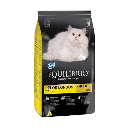 EQUILIBRIO F GATO ADULTO PELOS LONGOS 7.5 KG EQUILIBRIO  x 1 Alimento para gatos adultos de pelo largo. Enriquecido con omegas 3 y 6 para su piel y pelaje. Con prebióticos y probióticos para una mejor digestión. Sin colorantes ni conservantes artificiales