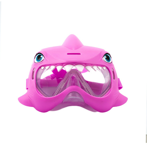 Máscara Acuática Aqua Trendz Diseño Tiburón - Rosado Aqua Trendz Caja x 1 Fabricado con un marco cómodo y una correa ajustable, estas gafas son perfectas para cualquier aventura. Así que no importa si está en la piscina, ríos o la playa, tu hijo estará seguro y  listo para 