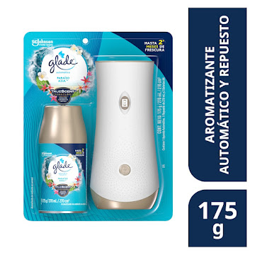 Ambientador Glade Automático En Aerosol Paraíso Azul Frasco x 175 gr  