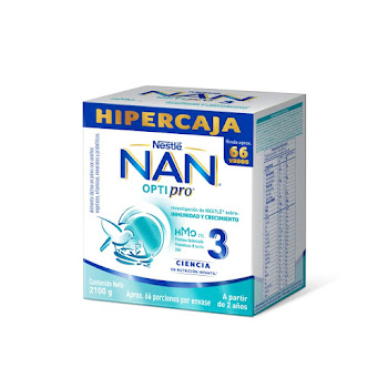 Fórmula Infantil Nan   Optipro 3 +2 años Caja x 2,1 Kg  