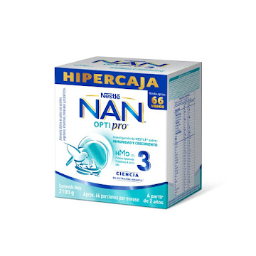 Fórmula Infantil Nan   Optipro 3 +2 años Caja x 2,1 Kg  