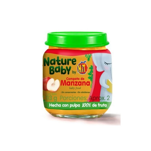 Compota Nature Baby 100%   Manzana Frasco x 113 gr