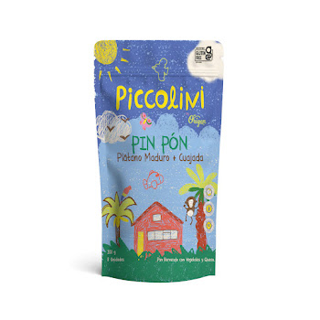 Pan Horneado Pin Pon   Piccolini para Niños Plátano Maduro y Cuajada x 200 gr  