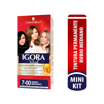  Tinte Igora Vital 7-00 Rubio Mediano Caja x 1 und  