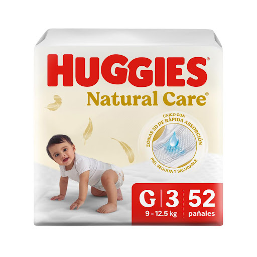 Pañales Huggies Natural Care Etapa 3/G Paquete x 52 und