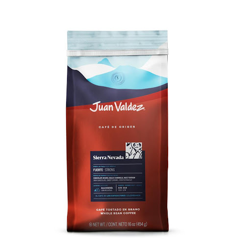 Café Juan Valdez Sierra Nevada Grano 454g Juan Valdez bolsa x 1 Café Premium 100% Colombiano Excelso.  Para los amantes del café fuerte nuestro Café Sierra Nevada es perfecto. Cultivado en la montaña más alta cerca al mar.   Los caficultores de esta zona son en su