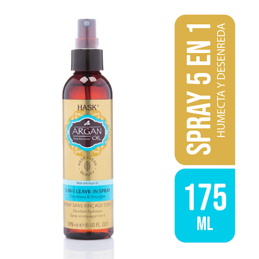 Spray Hask Reparador De Argan Sin Enjuague 5 En 1 x 175 ml