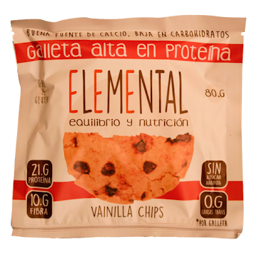 Solo Online Galleta Proteina   Vainilla Chips 80 G (Producto Disponible Bajo Pedido Vida Útil: 2 Meses) 