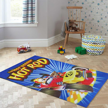 Solo Online Alfombra Mickey Carreras   Diseno 1 Vertical 100 X 140 Cm 
