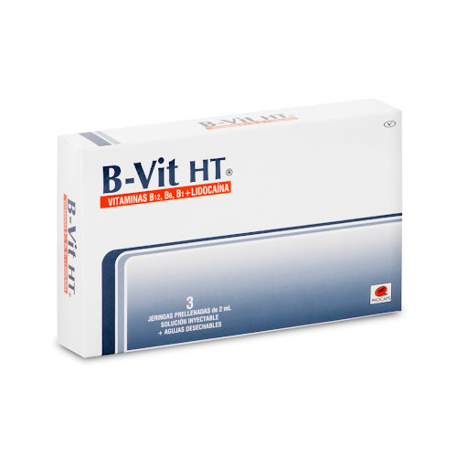 B-Vit Ht Tiamina + Piridoxina + Cianocobalamina 100mg/100mg/10mg Procaps Caja x 3 Ampollas