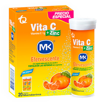 Duopack Vitamina C   Efervescente Mandarina Mk Caja x 2 Tubos x 10 Tab  