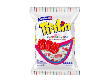 Tipitin Fresa Con Vitamina C - Zinc Colombina x 24 und  