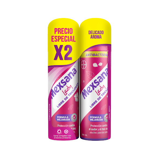 Desodorante para Pies Mexsana Lady Antibacterial 2 Frascos x 260 ml