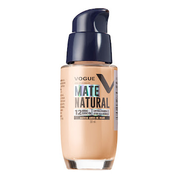 Base Líquida Vogue Mate Natural Tono Champan En Vidrio x 30 ml  