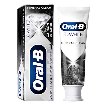 Crema Dental Con Flúor Oral-B 3D White Mineral Clean Caja x 75 ml  