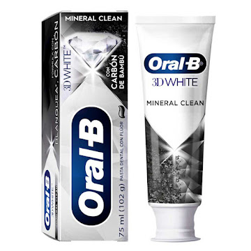 Crema Dental Con Flúor Oral-B 3D White Mineral Clean Caja x 75 ml  