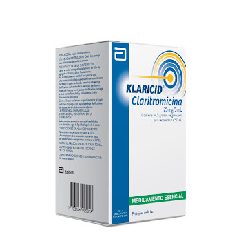 Klaricid Claritromicina 125 mg Abbott Frasco x 50 ml  