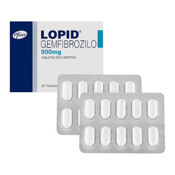 Lopid Gemfibrozilo 900 mg Pfizer Caja x 20 Tabletas  